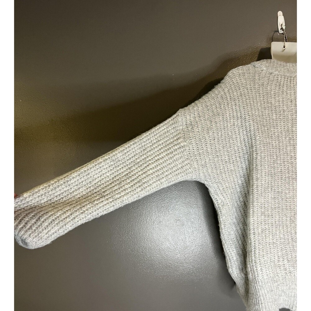 Sonoma Goods For Life Sweater Womens XL Gray Fuzzy Chunky Knit Pullover Cozy - Picture 6 of 9